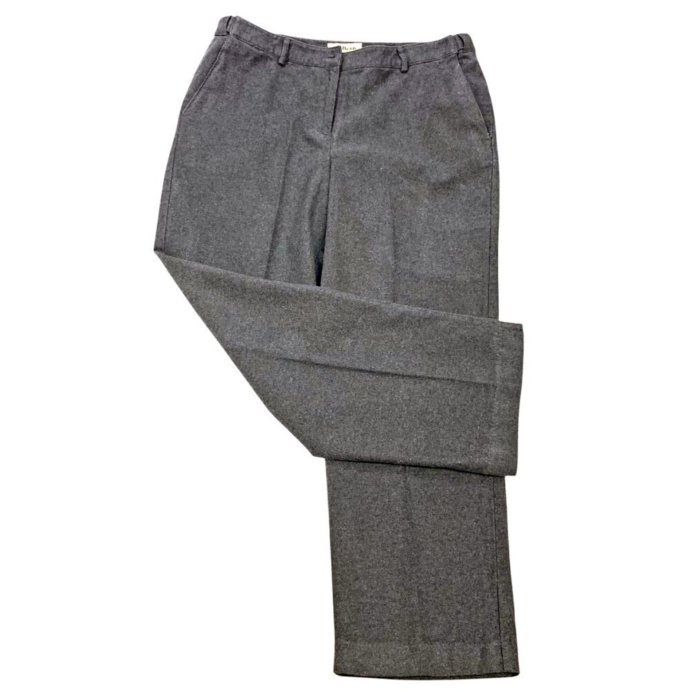 LL Bean 266713 Classic Straight Fit Gray‎ Lined Dress Pants